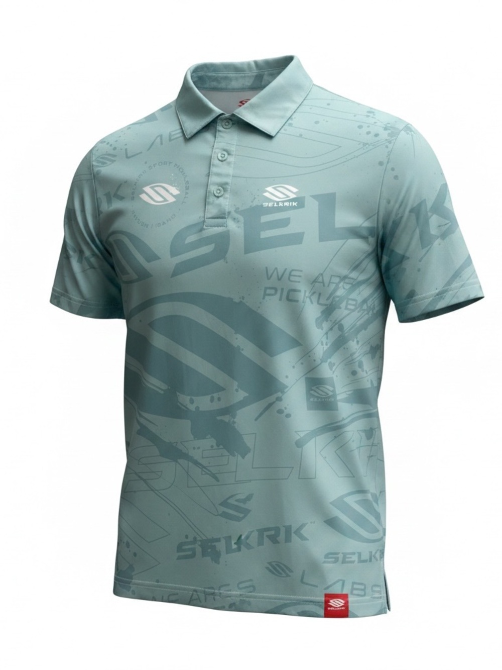 Selkrk Men's Teal Graphic Polo Shirt